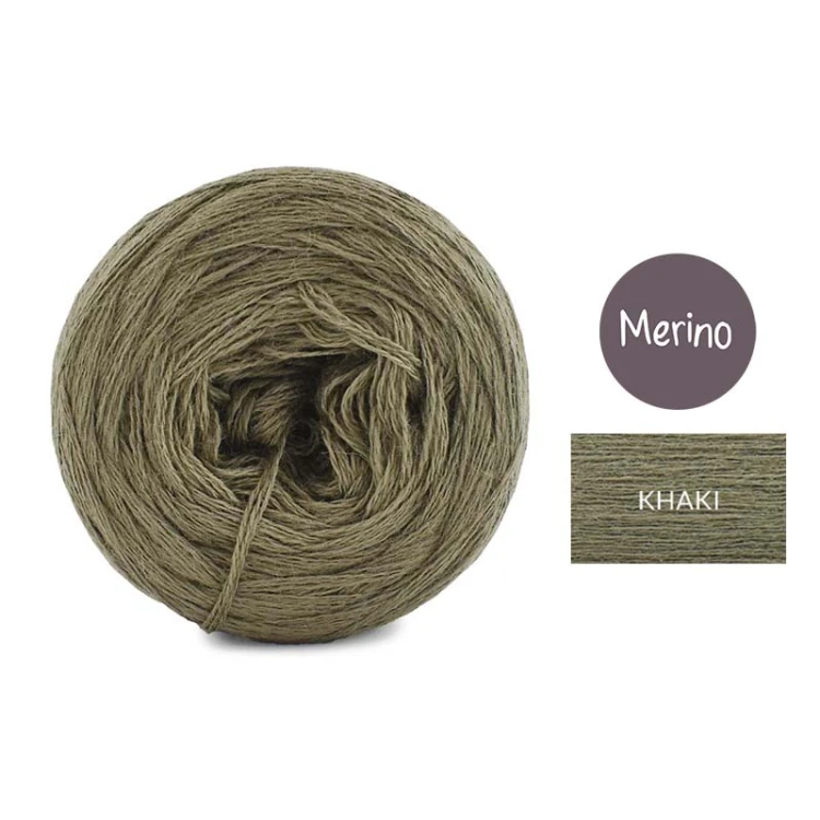 KOKONEK Merino Mono jeden kolor - khaki / 250m