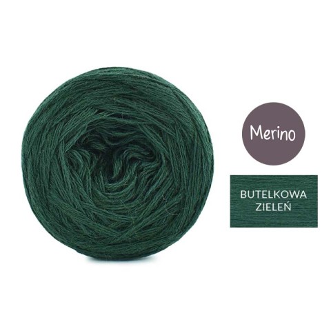 KOKONEK Mono Merino jeden kolor - butelkowa zieleń / 250m