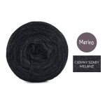 KOKONEK Mono Merino jeden kolor - ciemny szary melanż / 250m