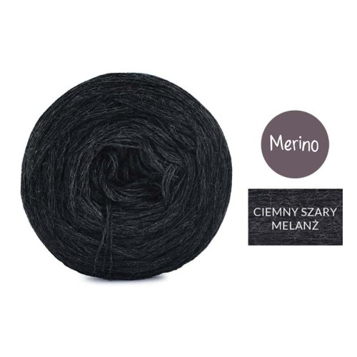 KOKONEK Merino Mono jeden kolor - ciemny szary melanż / 250m