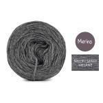 KOKONEK Mono Merino jeden kolor - średni szary melanż / 250m