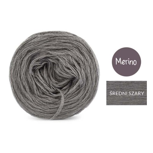 KOKONEK Merino Mono jeden kolor - średni szary / 250m