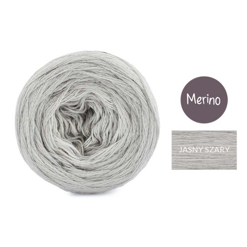 KOKONEK Merino Mono jeden kolor - jasny szary / 250m