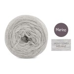 KOKONEK Mono Merino jeden kolor - jasny szary melanż / 250m