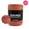 PREMIUM sznurek bawełniany by KOKONKI 5mm / rolka 100m / cegła