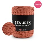 PREMIUM sznurek bawełniany by KOKONKI 5mm / rolka 100m / 527 cegła