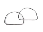 Uchwyty / rączki do torby / metalowe / nikiel / 7.5 x 10.7 cm / 2 szt / 790794