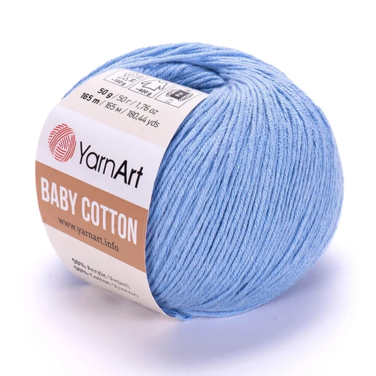 Włóczka YarnArt Baby Cotton 448 / niebieski