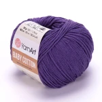 Włóczka YarnArt Baby Cotton 455 / ciemny fiolet