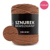 PREMIUM sznurek bawełniany by KOKONKI 5mm / rolka 100m / ciepły brąz