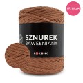 PREMIUM sznurek bawełniany by KOKONKI 5mm / rolka 100m / ciepły brąz