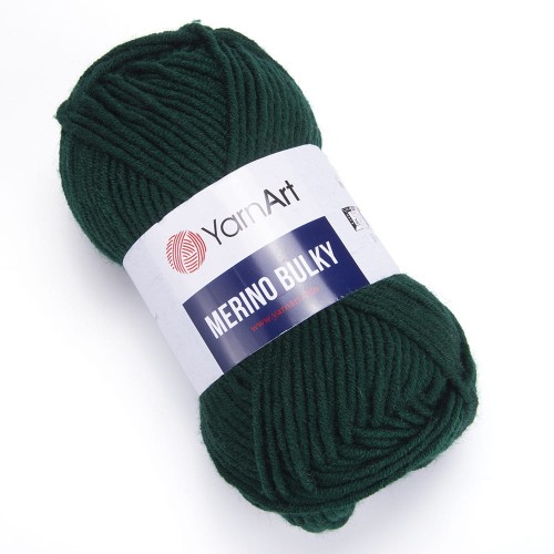 Włóczka YarnArt Merino Bulky / 590 butelkowa zieleń