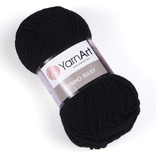 Włóczka YarnArt Merino Bulky / 585 czerń