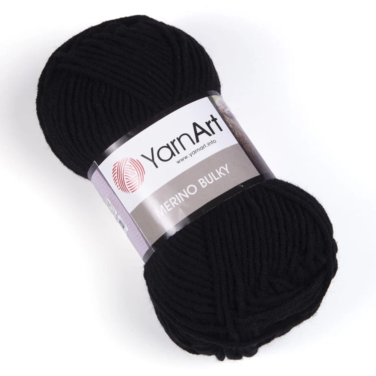 Włóczka YarnArt Merino Bulky / 585 czerń