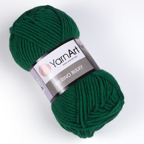 Włóczka YarnArt Merino Bulky / 338 ciemna zieleń