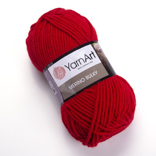 Włóczka YarnArt Merino Bulky / 156 ognista czerwień