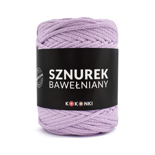 PREMIUM sznurek bawełniany by KOKONKI 5mm / rolka 100m / lawenda