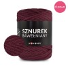 PREMIUM sznurek bawełniany by KOKONKI 5mm / rolka 100m / wino