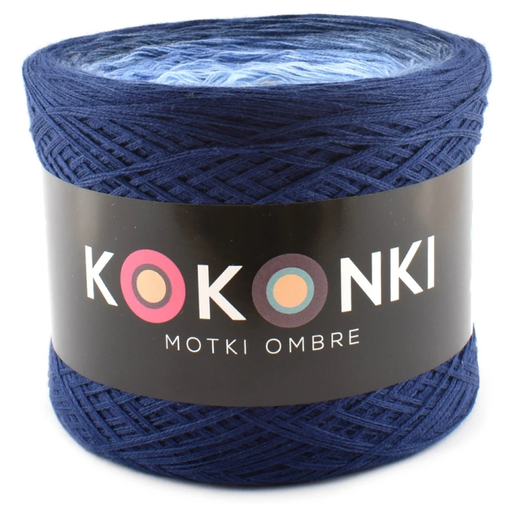 KOKONEK Classic A397 Granat/indygo melanż/jeans melanż/błękit/zimny beż