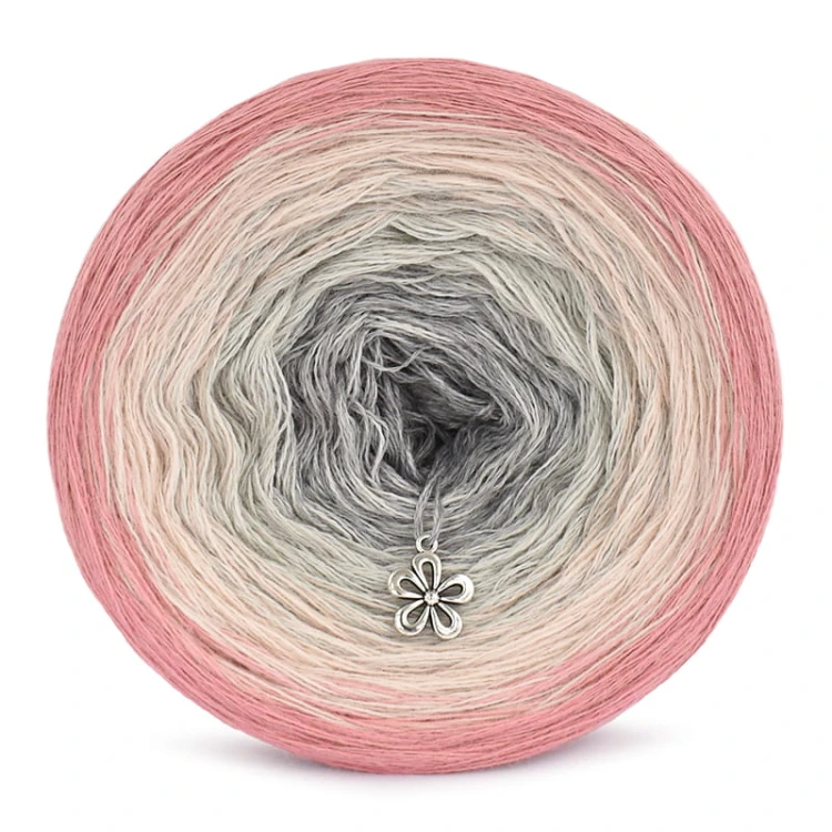 KOKONEK Merino 708 Perełka - Morela/nude/jasny szary/szary melanż
