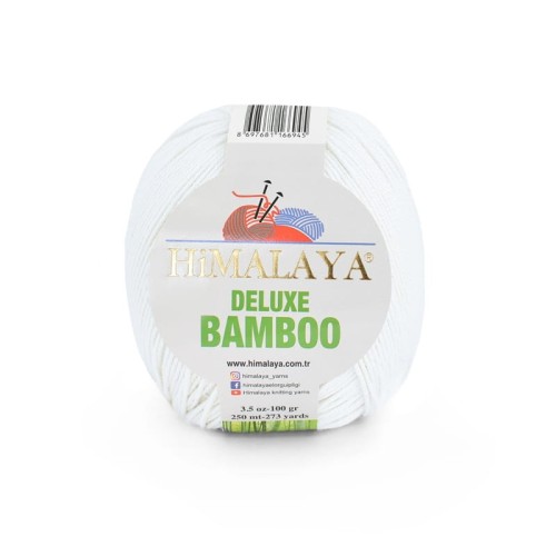 Włóczka Himalaya Deluxe Bamboo 01 / biel