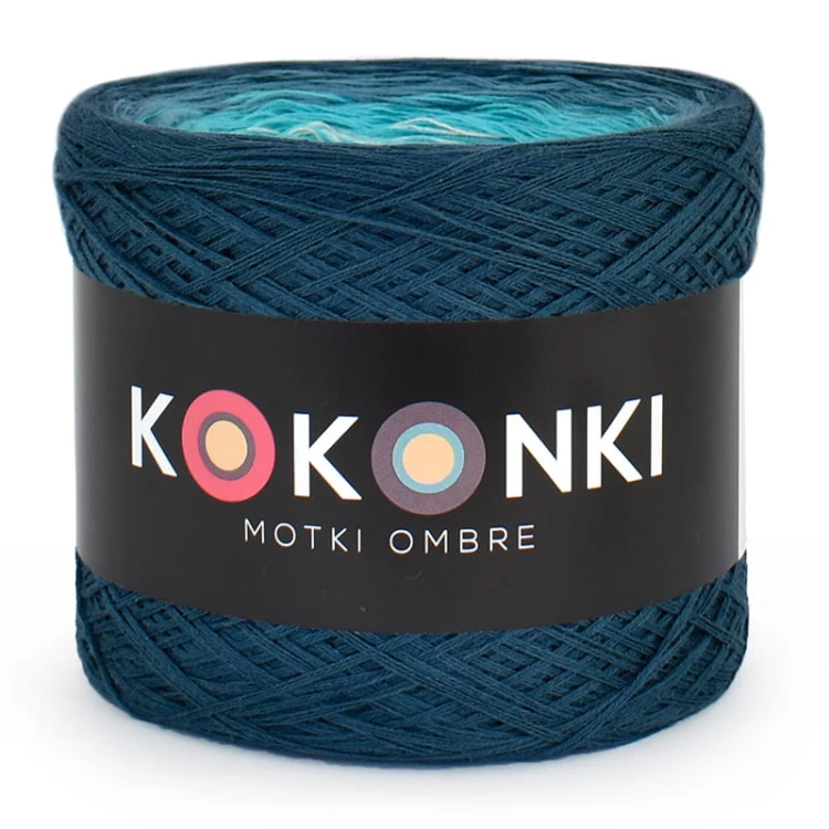 KOKONEK Classic B115 Blue jeans - Petrol/jasny petrol/turkus/krem/łososiowy róż