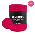 PREMIUM sznurek bawełniany by KOKONKI 5mm / rolka 100m / czerwień - OUTLET