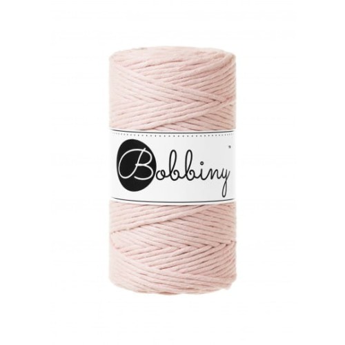 Sznurek skręcany bawełniany Bobbiny Macrame Cord / Pastelowy róż / Pastel Pink / 3mm / 100m
