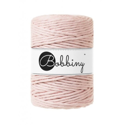 Sznurek skręcany bawełniany Bobbiny Macrame Cord / Pastelowy Róż / Pastel Pink / 5mm / 100m