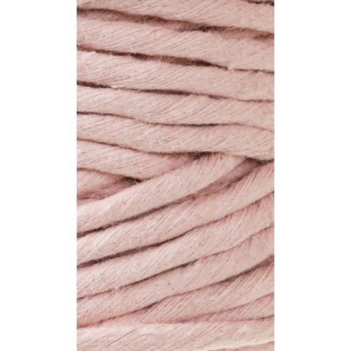 Sznurek skręcany bawełniany Bobbiny Macrame Cord / Pastelowy Róż / Pastel Pink / 5mm / 100m