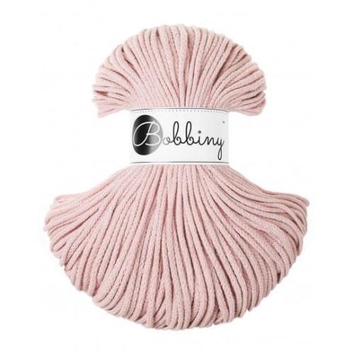 Sznurek pleciony bawełniany Bobbiny Junior / Pastelowy Róż / Pastel Pink / 3mm / 100m