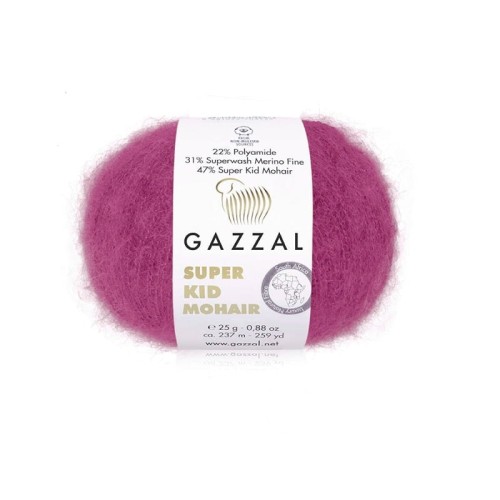 Włóczka Gazzal Super Kid Mohair 64415 / piwonia