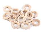 Kółko drewniane do makramy/obrabiania szydełkiem 12/24mm / naturalne / 10 sz.