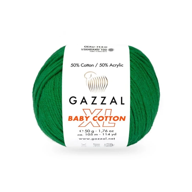 Włóczka Gazzal Baby Cotton XL 3456 / trawa