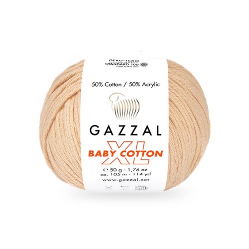 Włóczka Gazzal Baby Cotton XL 3469 / jasna morela