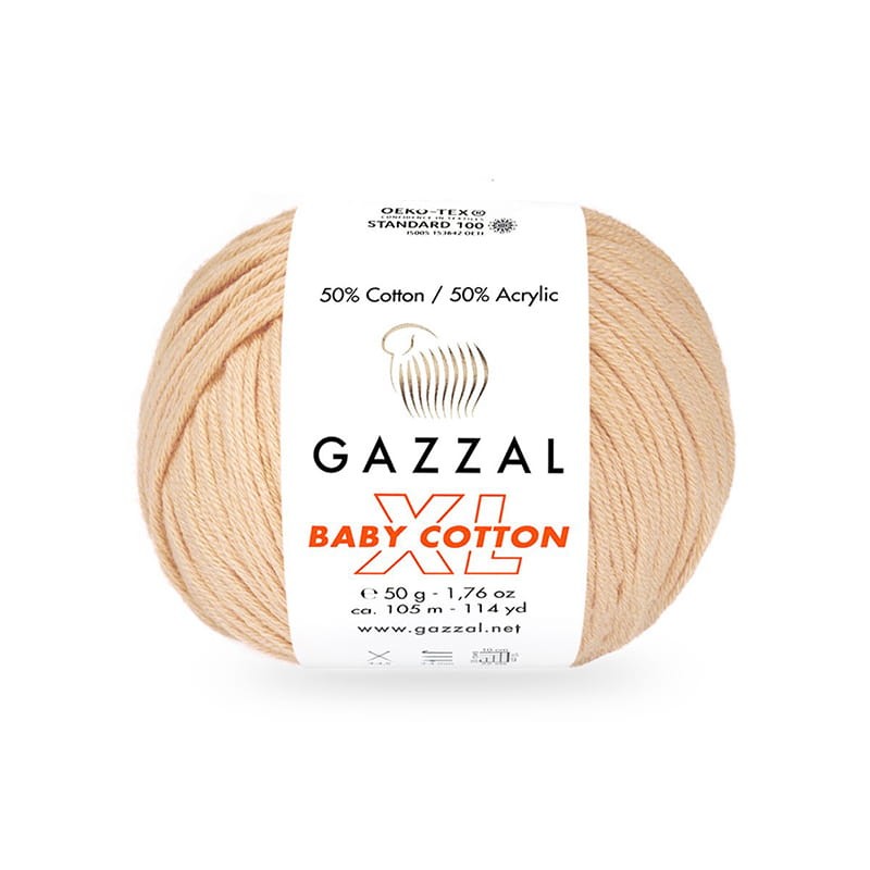 Włóczka Gazzal Baby Cotton XL 3469 / jasna morela
