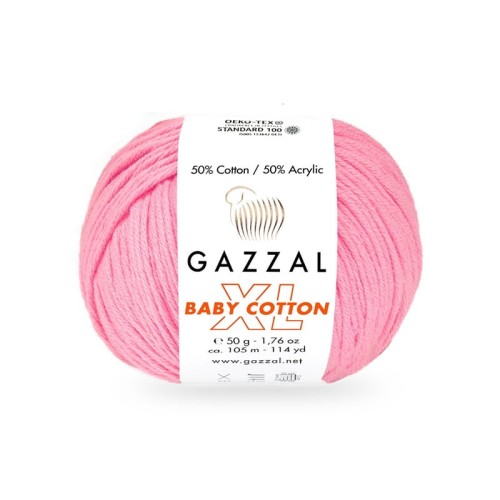 Włóczka Gazzal Baby Cotton XL 3468 / róż