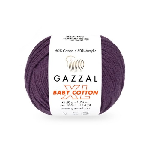 Włóczka Gazzal Baby Cotton XL 3441 / fiolet