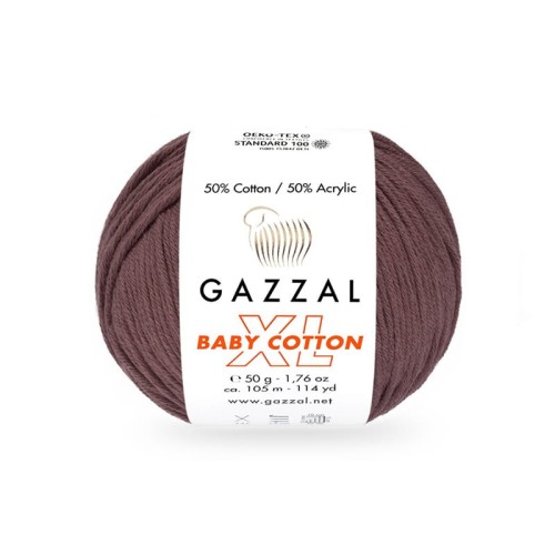 Włóczka Gazzal Baby Cotton XL 3455 / antyczny fiołek