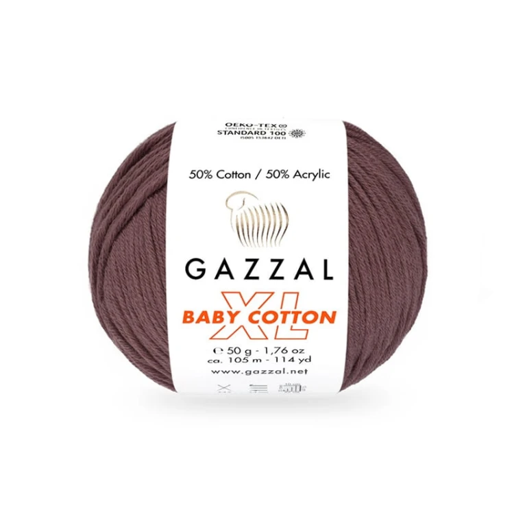 Włóczka Gazzal Baby Cotton XL 3455 / antyczny fiołek