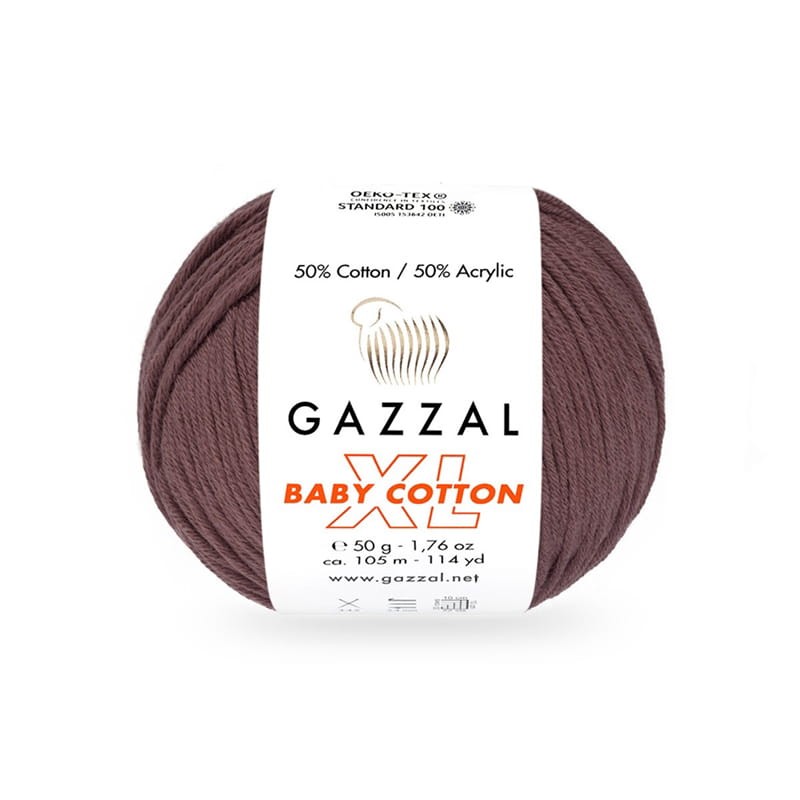 Włóczka Gazzal Baby Cotton XL 3455 / antyczny fiołek