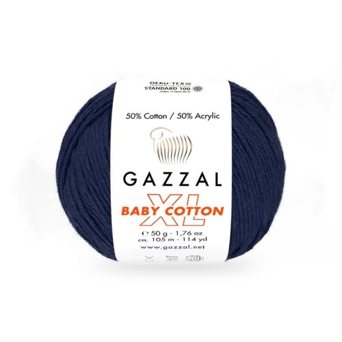 Włóczka Gazzal Baby Cotton XL 3438 / granat
