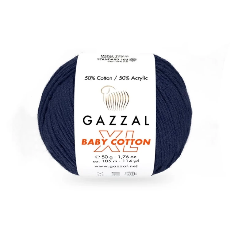 Włóczka Gazzal Baby Cotton XL 3438 / granat