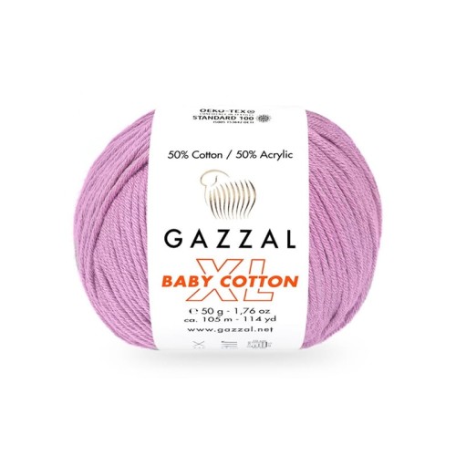 Włóczka Gazzal Baby Cotton XL 3422 / wrzos