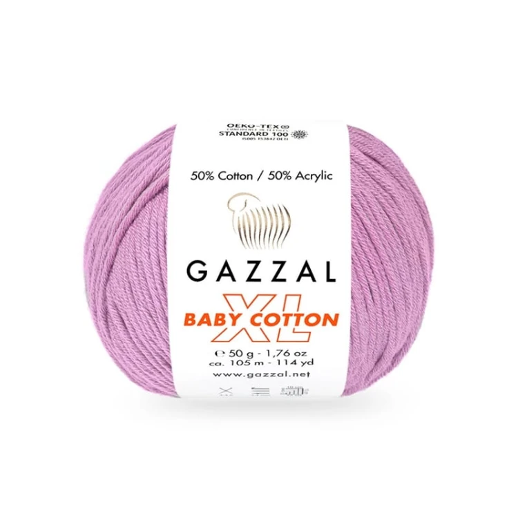 Włóczka Gazzal Baby Cotton XL 3422 / wrzos