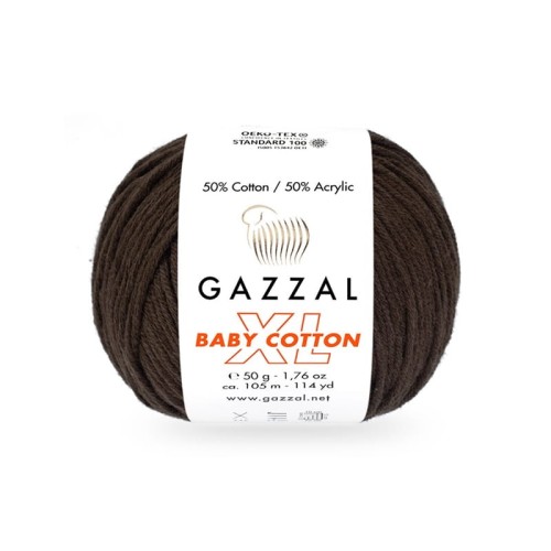 Włóczka Gazzal Baby Cotton XL 3436 / brąz