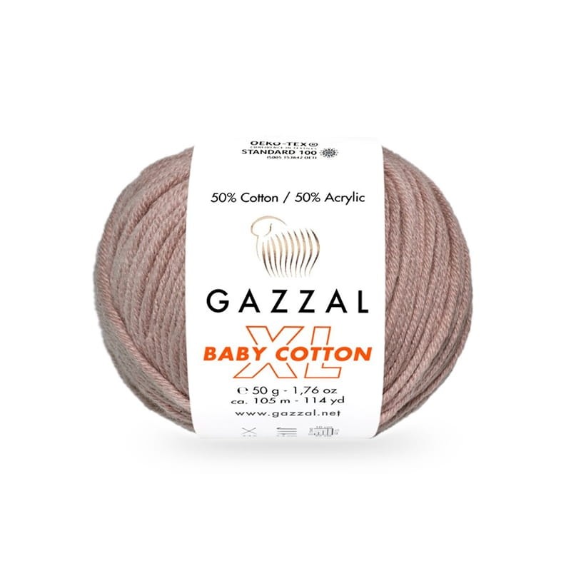 Włóczka Gazzal Baby Cotton XL 3434 / cappuccino