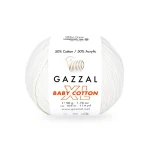 Włóczka Gazzal Baby Cotton XL 3432 / biel