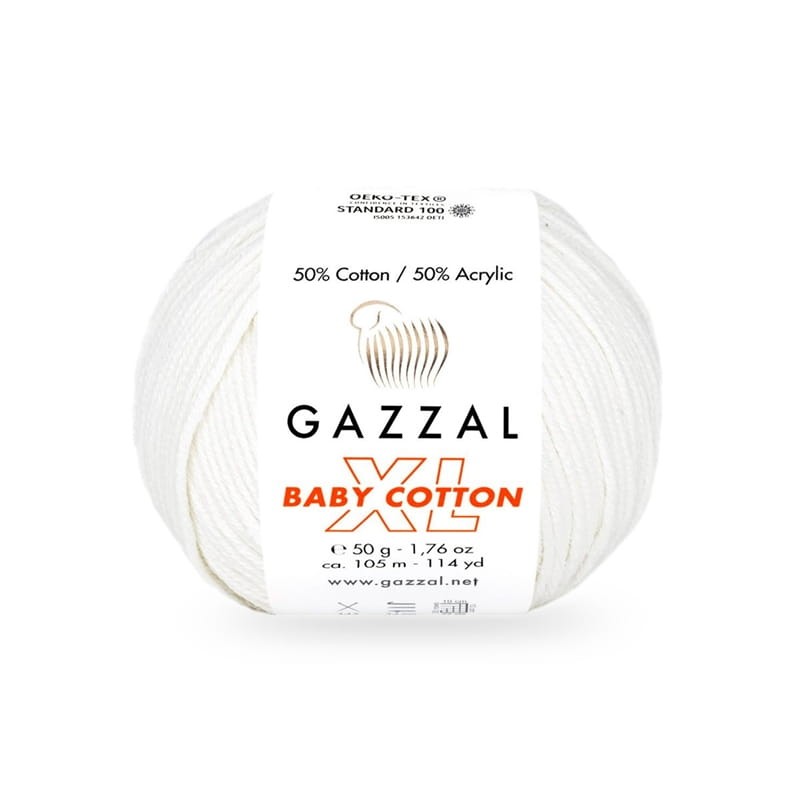 Włóczka Gazzal Baby Cotton XL 3432 / biel