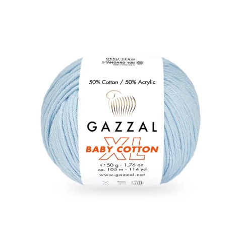 Włóczka Gazzal Baby Cotton XL 3429 / jasny błękit